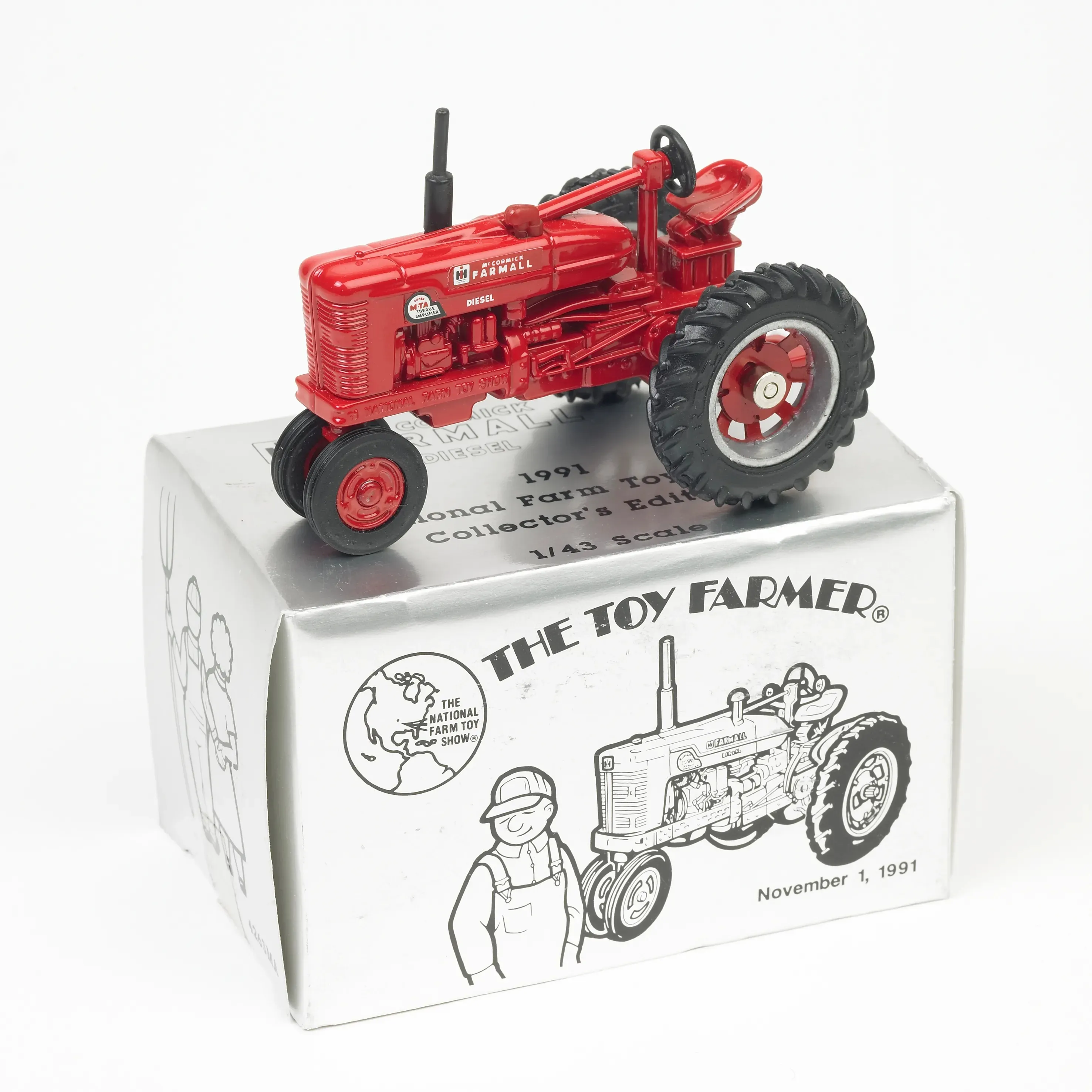 Ertl McCormick Farmall Super M-TA 1:43 die-cast replica, 1991 National Farm Toy Show