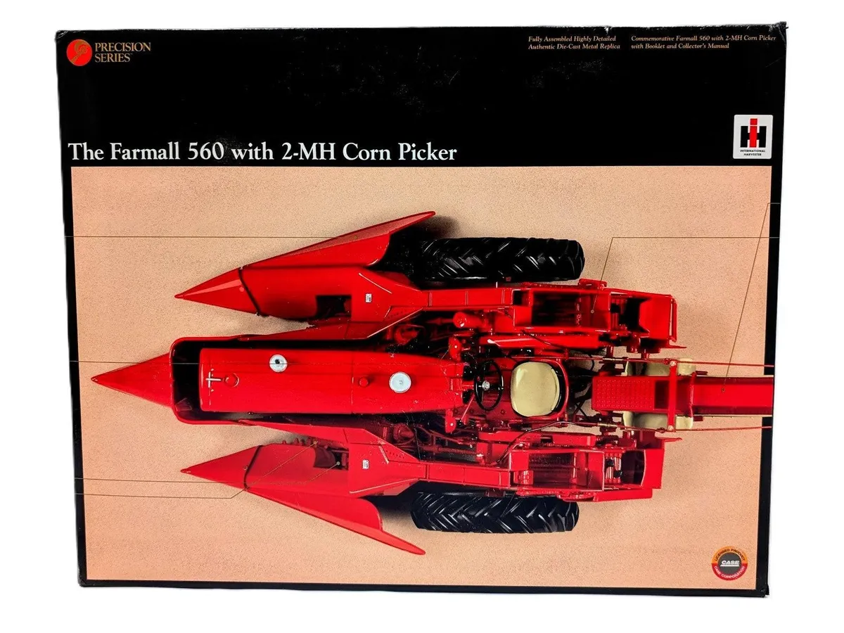 ERTL Case IH Farmall 560 with 2-MH Corn Picker 1:16 die-cast replica, Precision Series #14, retail box front