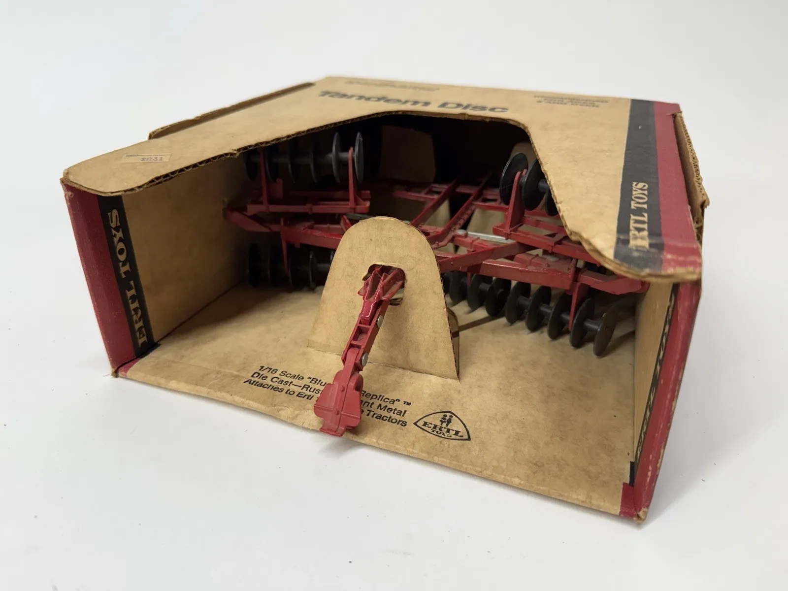 ERTL Tandem Disc 1:16 die-cast Blueprint Replica #1114, box, tray and discs