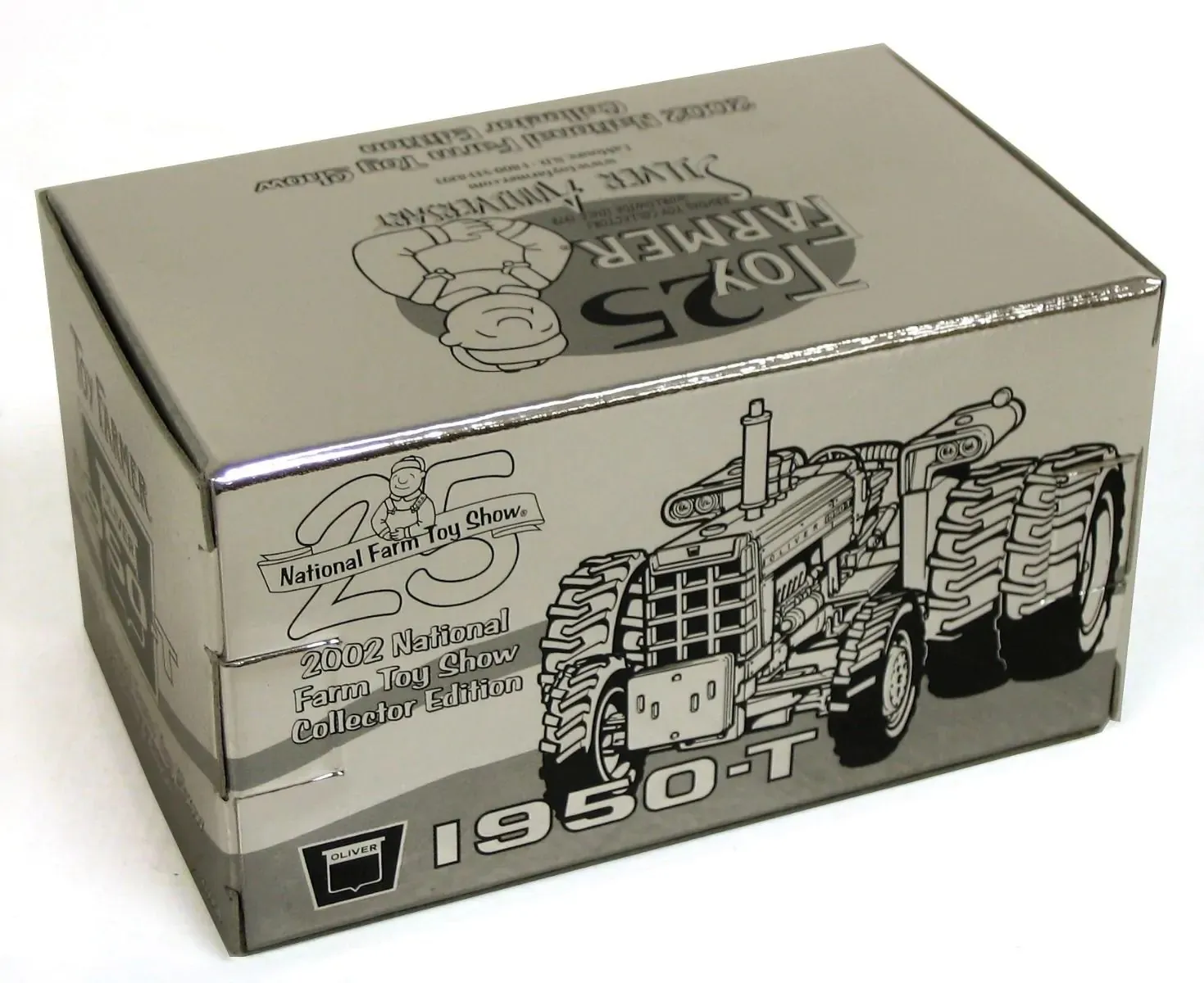Ertl Oliver 1950-T with Duals 1:64 die-cast replica box, 2002 National Farm Toy Show
