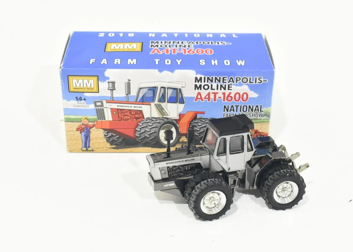 Black Chrome edition Ertl Minneapolis-Moline A4T-1600 4WD w/Duals 1:64 die-cast replica with box, 2019 National Farm Toy Show