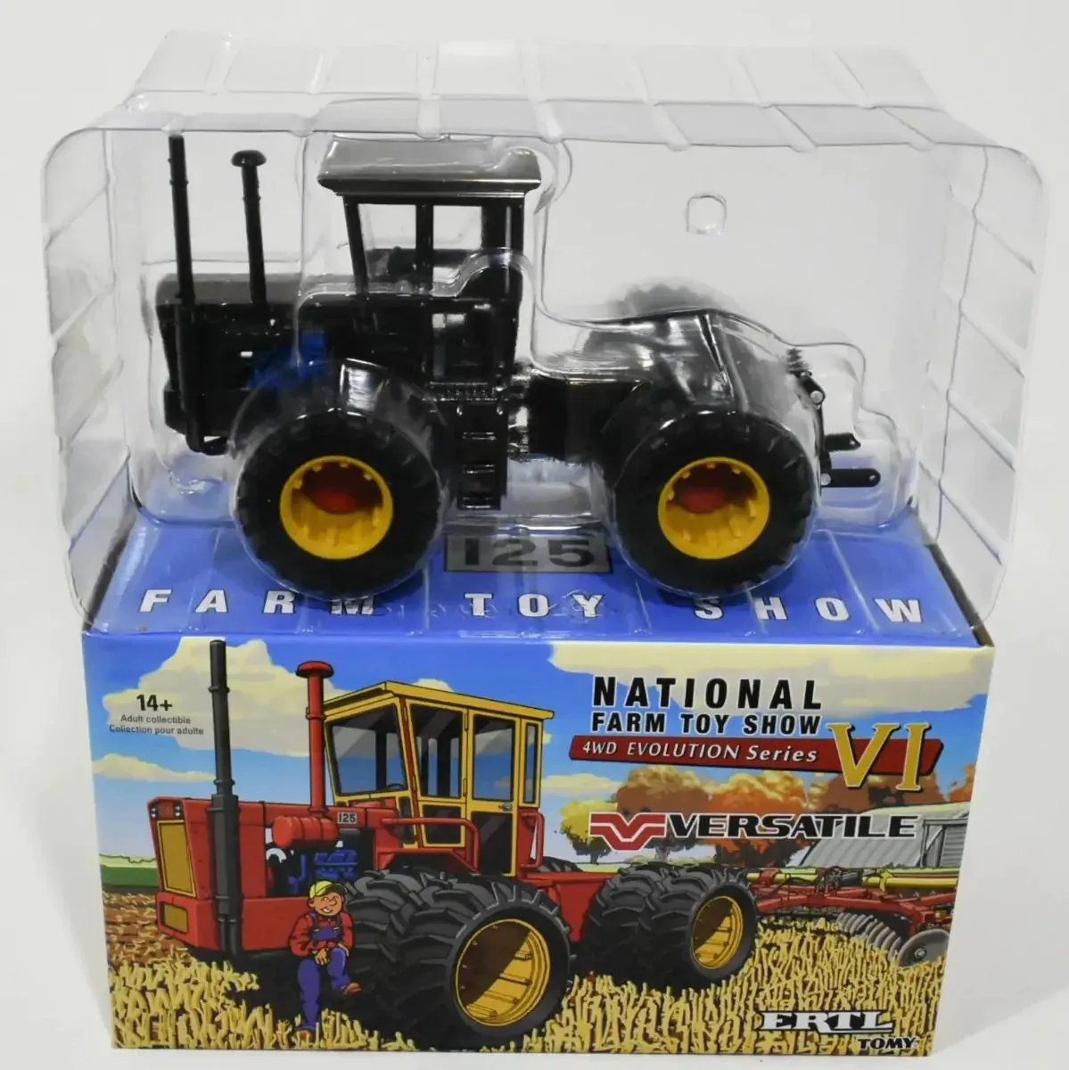 Black Chrome Chaser edition Ertl Versatile 125 4WD 1:32 die-cast replica with box, 2023 National Farm Toy Show