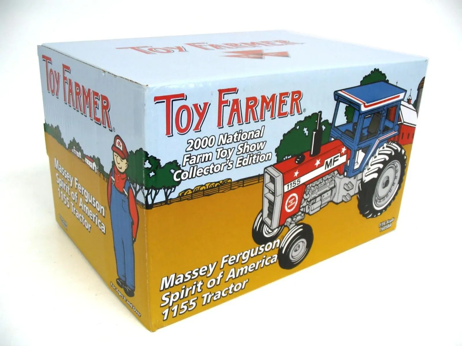 Ertl Massey Ferguson 1155 Spirit of America 1:16 die-cast replica box, 2000 National Farm Toy Show